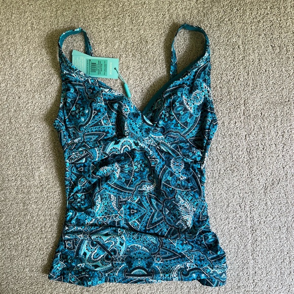 NWT Sea Level Bella Mare Cross Front Multi fit Cup Singlet Swim Top Size:4 - Picture 3 of 8